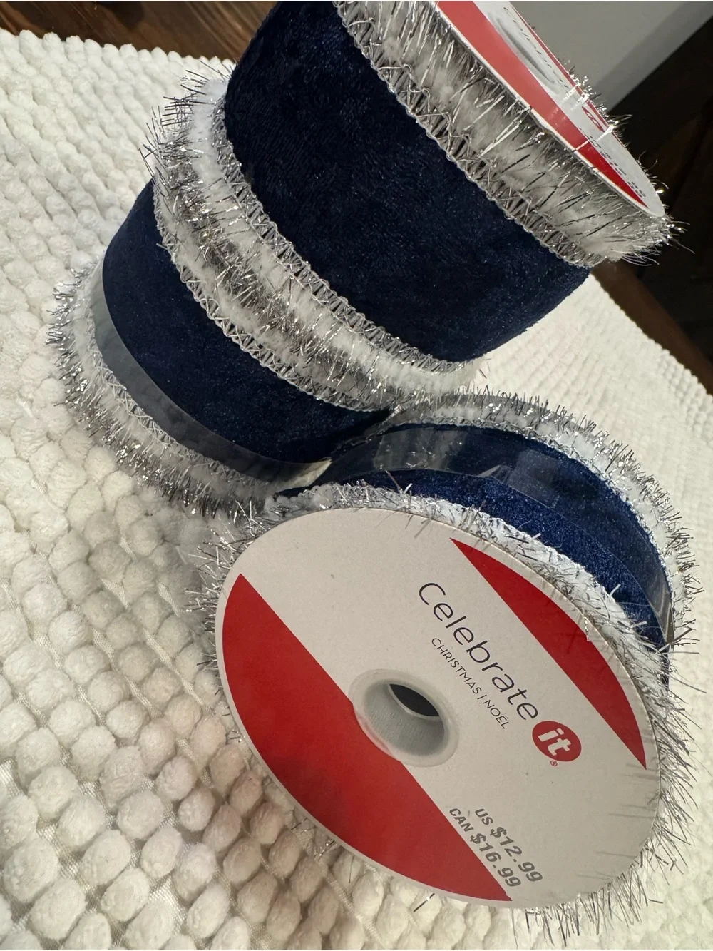 Celebrate It Ribbon Bundle - Navy, Silver, Pink, Natural jute